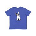 thumbnail image 1 of Inktastic B/W Frenchie (Darks) Youth T-Shirt, 1 of 5