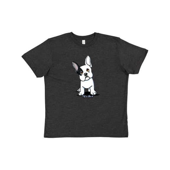 Inktastic B/W Frenchie (Darks) Youth T-Shirt