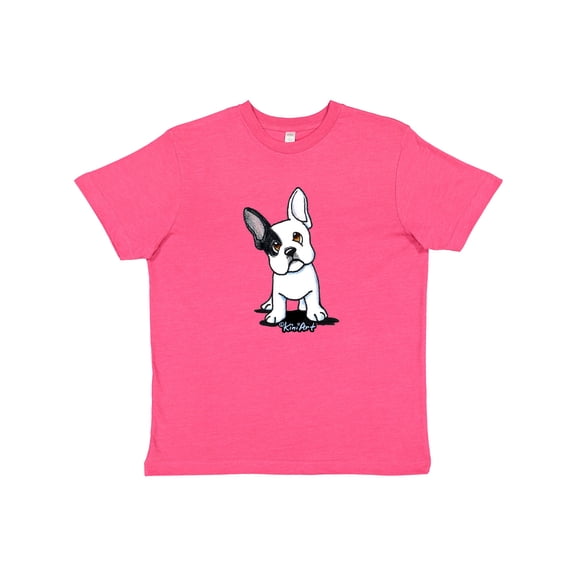 Inktastic B/W Frenchie (Darks) Youth T-Shirt