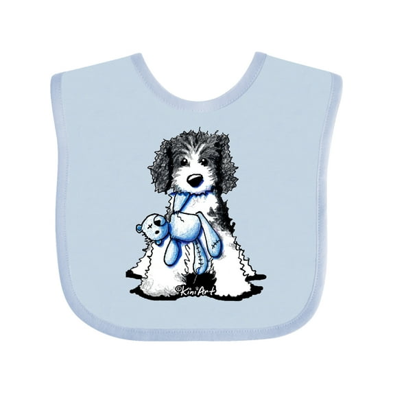 Inktastic B/w Parti Doodle Dog Boys or Girls Baby Bib