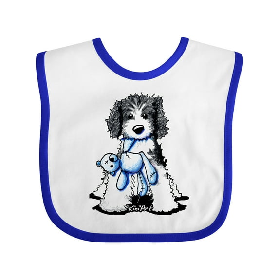 Inktastic B/w Parti Doodle Dog Boys or Girls Baby Bib
