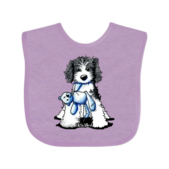 Inktastic B/w Parti Doodle Dog Boys or Girls Baby Bib