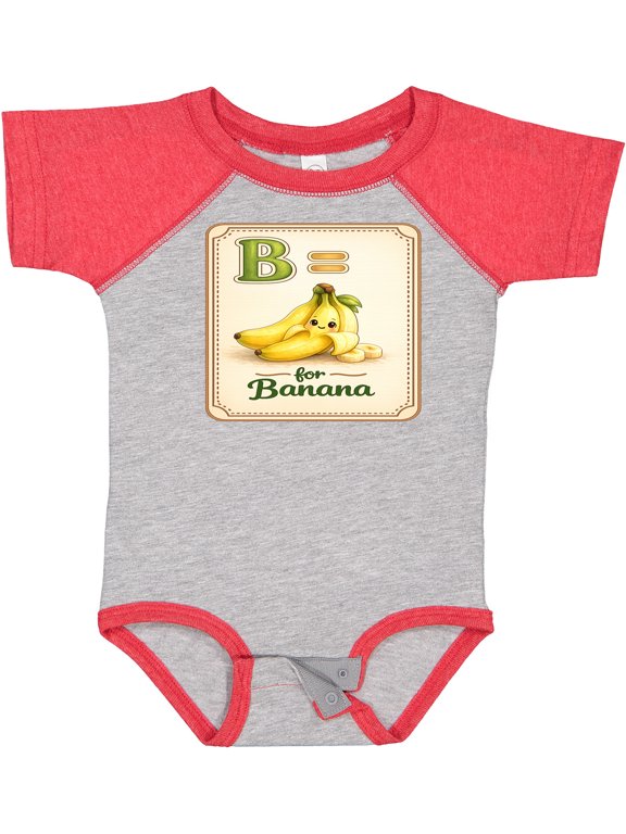 B is for Banana Boys or Girls Baby Bodysuit