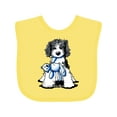 thumbnail image 1 of Inktastic B/w Parti Doodle Dog Boys or Girls Baby Bib, 1 of 4