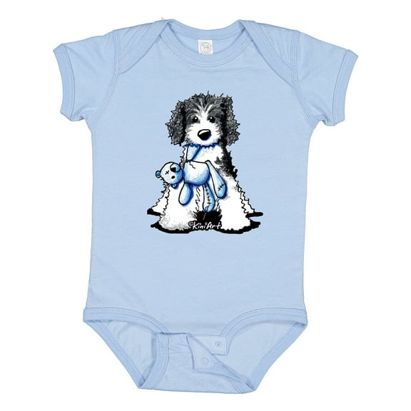 Inktastic B/w Parti Doodle Dog Boys or Girls Baby Bodysuit