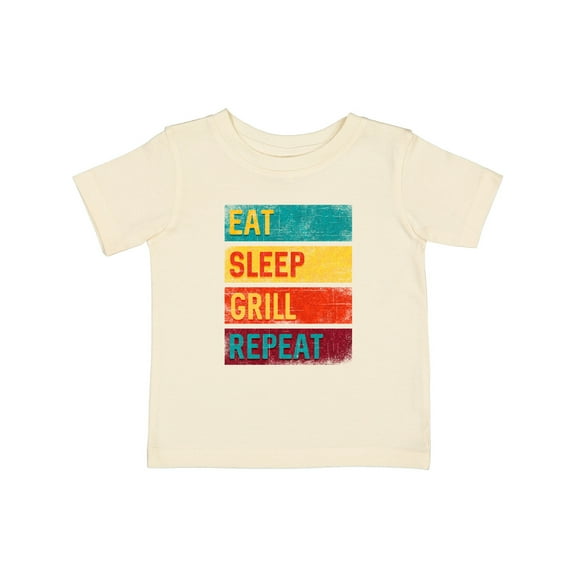 Inktastic BBQ Grilling Eat Sleep Grill Repeat Boys or Girls Baby T-Shirt