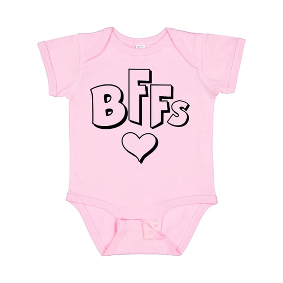 Inktastic BFFs- best friends forever heart Boys or Girls Baby Bodysuit