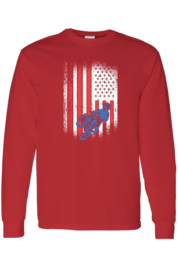 Bmx Motocross Biking Long Sleeve T-Shirt