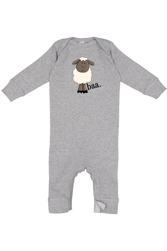 Baa. Cute Sheep Design Baby Romper Coveralls
