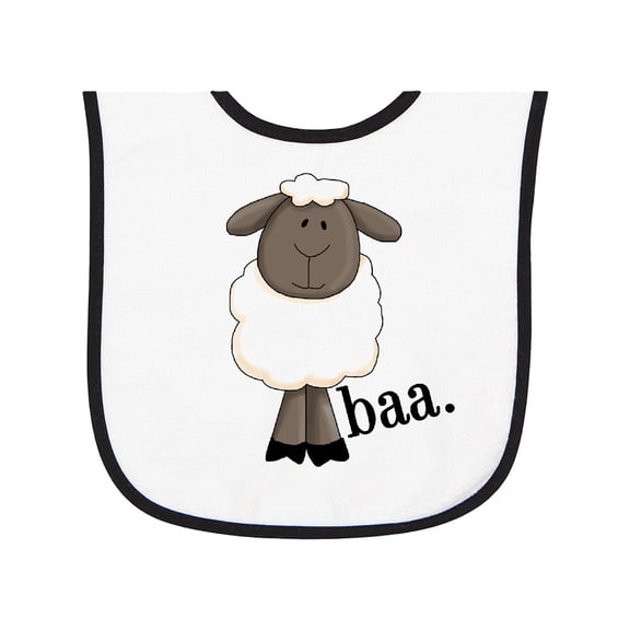 Inktastic Baa. Cute Sheep Design Baby Terry Cloth Bib