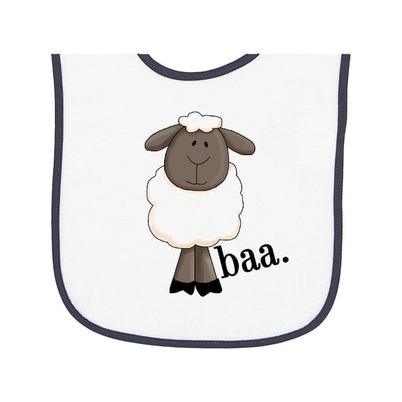 Inktastic Baa. Cute Sheep Design Baby Terry Cloth Bib