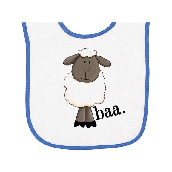 Inktastic Baa. Cute Sheep Design Baby Terry Cloth Bib