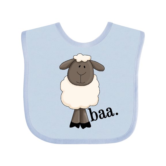 Inktastic Baa. Cute Sheep Design Boys or Girls Baby Bib