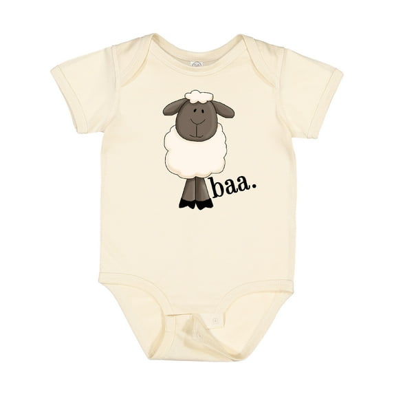 Inktastic Baa. Cute Sheep Design Boys or Girls Baby Bodysuit
