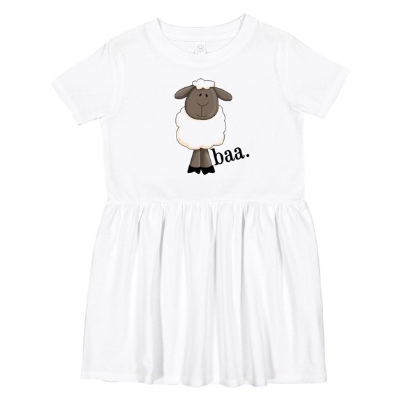 Inktastic Baa. Cute Sheep Design Girls Toddler Dress