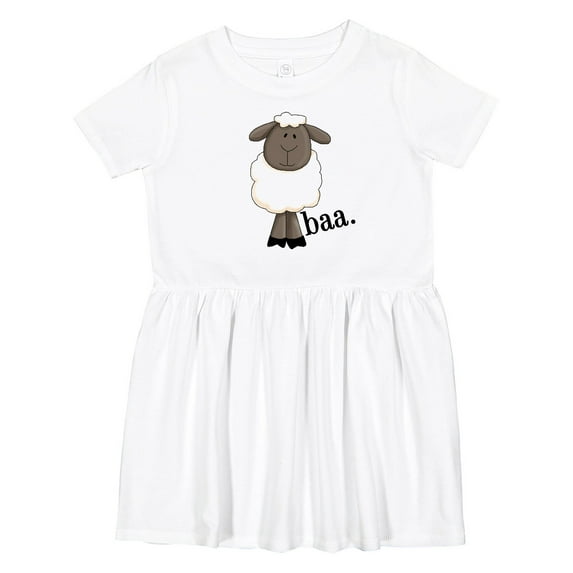 Inktastic Baa. Cute Sheep Design Girls Toddler Dress