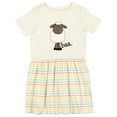 thumbnail image 1 of Inktastic Baa. Cute Sheep Design Girls Toddler Dress, 1 of 5