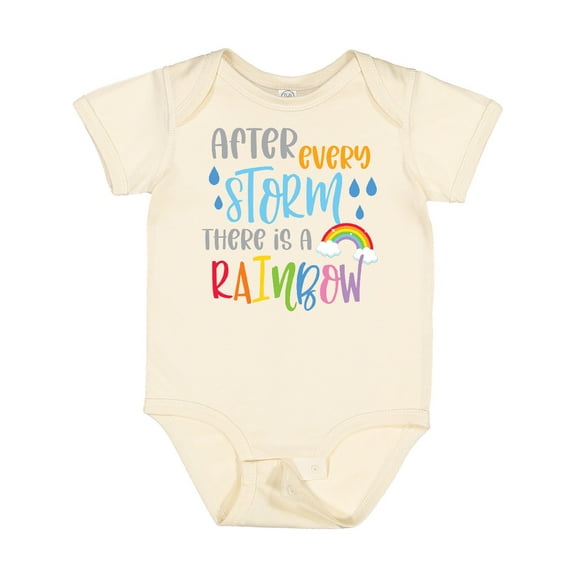 Inktastic Baby After Every Storm There is a Rainbow Boys or Girls Baby Bodysuit