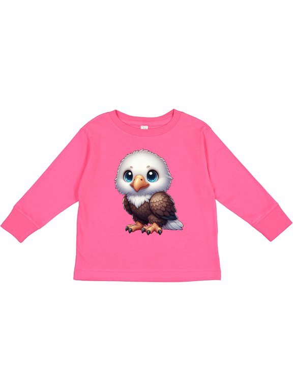 Baby Bald Eagle Boys or Girls Long Sleeve Toddler T-Shirt