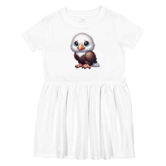Inktastic Baby Bald Eagle Girls Toddler Dress