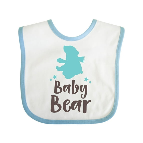 Inktastic Baby Bear, Bear Cub, Cute Bear, Little Bear - Blue Boys Baby Bib
