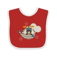 thumbnail image 1 of Inktastic Baby Bear Helicopter Boy Boys Baby Bib, 1 of 4