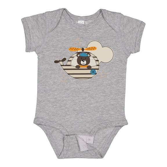 Inktastic Baby Bear Helicopter Boy Boys Baby Bodysuit