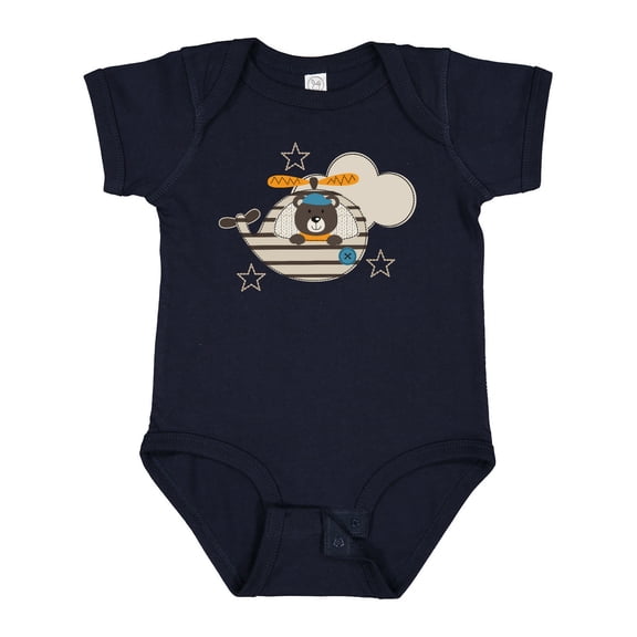 Inktastic Baby Bear Helicopter Boy Boys Baby Bodysuit