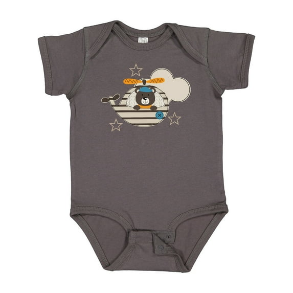 Inktastic Baby Bear Helicopter Boy Boys Baby Bodysuit