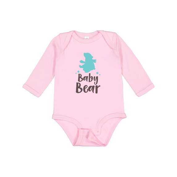 Inktastic Baby Bear, Little Bear, Bear Cub - Blue Brown Boys Long Sleeve Baby Bodysuit