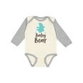 thumbnail image 1 of Inktastic Baby Bear, Little Bear, Bear Cub - Blue Brown Boys Long Sleeve Baby Bodysuit, 1 of 5