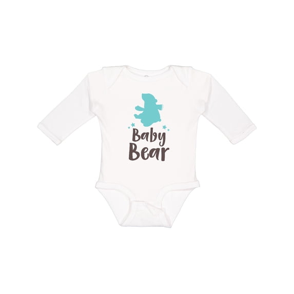 Inktastic Baby Bear, Little Bear, Bear Cub - Blue Brown Boys Long Sleeve Baby Bodysuit