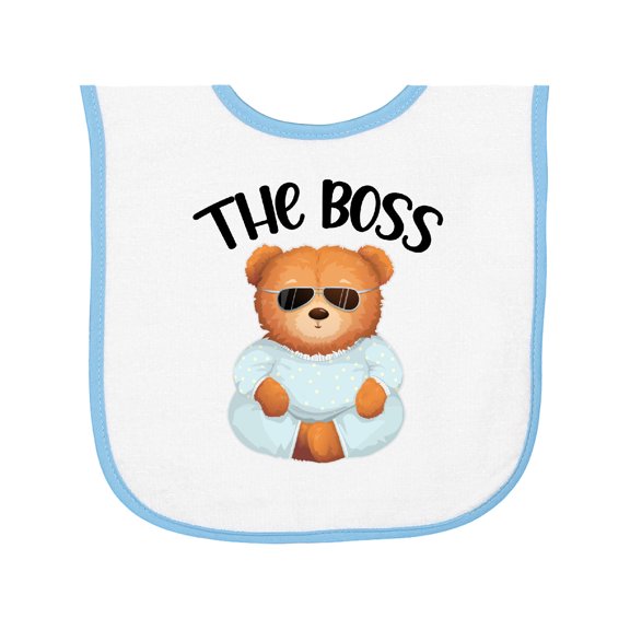 Inktastic Baby Boy Funny the Boss Baby Terry Cloth Bib