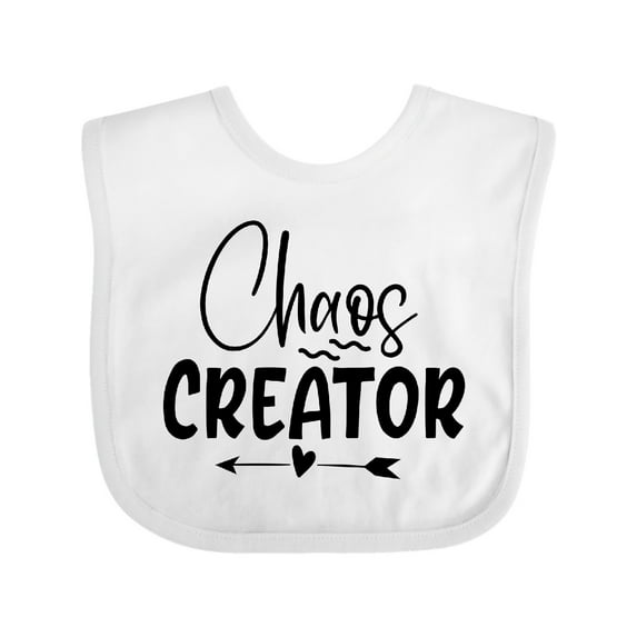 Inktastic Baby Chaos Creator Design with Heart Arrow Boys or Girls Baby Bib