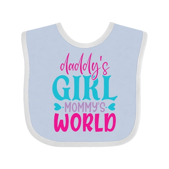 Inktastic Baby Daddy's Girl Mommy's World Cute Design Girls Baby Bib
