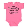 thumbnail image 1 of Inktastic Baby Even Miracles Take a Little Time Boys or Girls Baby Bodysuit, 1 of 5