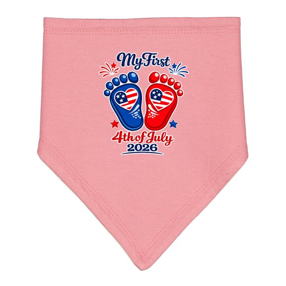Inktastic Baby First 4th July Baby Bandana Bib