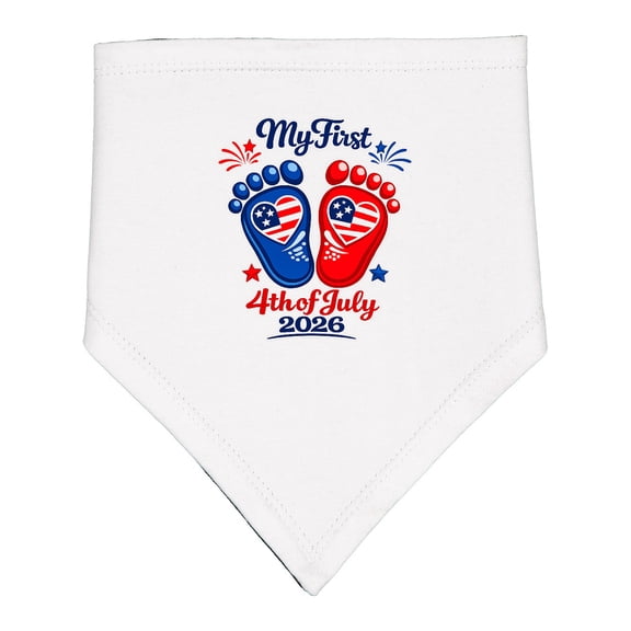 Inktastic Baby First 4th July Baby Bandana Bib