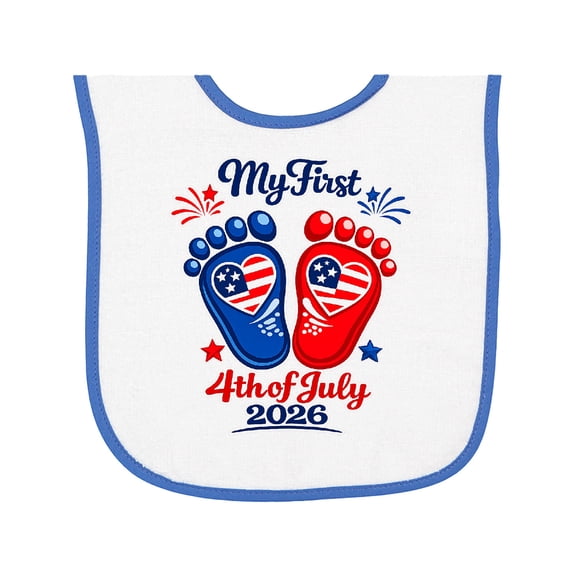 Inktastic Baby First 4th July Baby Terry Cloth Bib