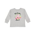 thumbnail image 1 of Inktastic Baby Flamingo My Grandma Loves Me with Flower Wreath Boys or Girls Long Sleeve Toddler T-Shirt, 1 of 5