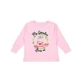 thumbnail image 1 of Inktastic Baby Flamingo My Grandma Loves Me with Flower Wreath Boys or Girls Long Sleeve Toddler T-Shirt, 1 of 5
