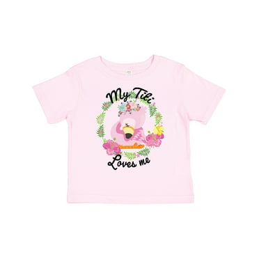 Inktastic Baby Flamingo My Titi Loves Me with Flower Wreath Boys or Girls Toddler T-Shirt