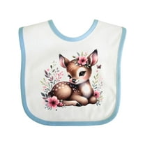 Inktastic Baby Girl Deer Cottagecore Girls Baby Bib