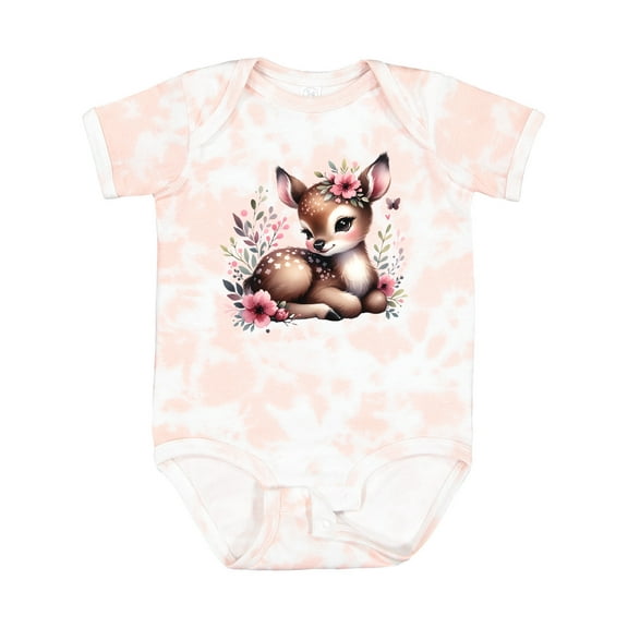 Inktastic Baby Girl Deer Cottagecore Girls Baby Bodysuit