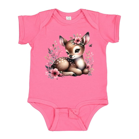 Inktastic Baby Girl Deer Cottagecore Girls Baby Bodysuit