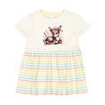 thumbnail image 1 of Inktastic Baby Girl Deer Cottagecore Girls Baby Dress, 1 of 5
