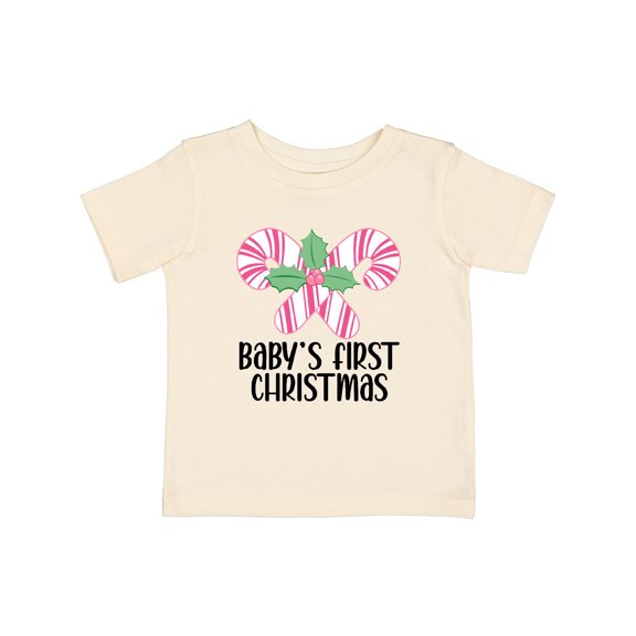 Inktastic Baby Girl First Christmas Candy Cane Girls Baby T-Shirt