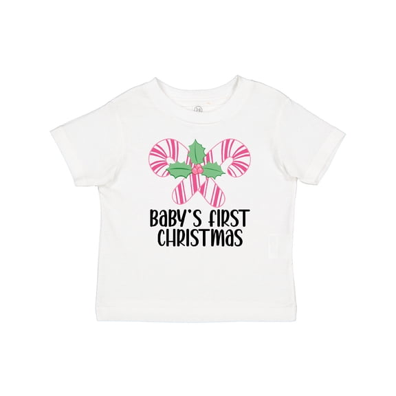 Inktastic Baby Girl First Christmas Candy Cane Girls Baby T-Shirt