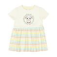 thumbnail image 1 of Inktastic Baby Girl Spring Lamb Wreath Girls Baby Dress, 1 of 5