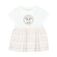 thumbnail image 1 of Inktastic Baby Girl Spring Lamb Wreath Girls Baby Dress, 1 of 5